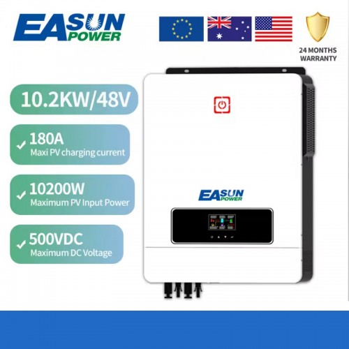 Автономний інвертор для сонячних панелей з вбудованим блоком WiFi, MPPT контролер, 180A, 48V. Чиста синусоїда. Автономний інвертор для сонячних панелей з вбудованим блоком WiFi, MPPT контролер, 180A, 48V. Чиста синусоїда.