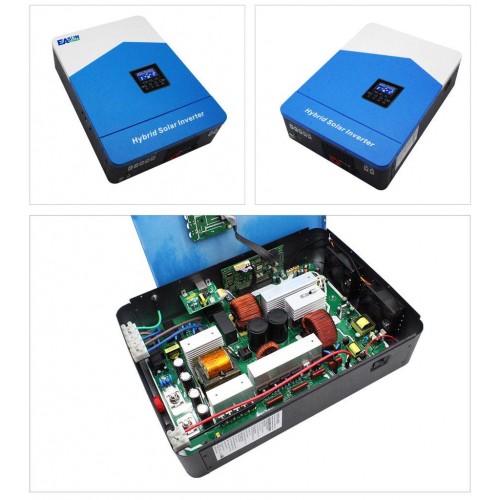 Автономний інвертор для сонячних панелей з вбудованим блоком WiFi, MPPT контролер, 110A, 48V. Чиста синусоїда. Автономний інвертор для сонячних панелей з вбудованим блоком WiFi, MPPT контролер, 110A, 48V. Чиста синусоїда.